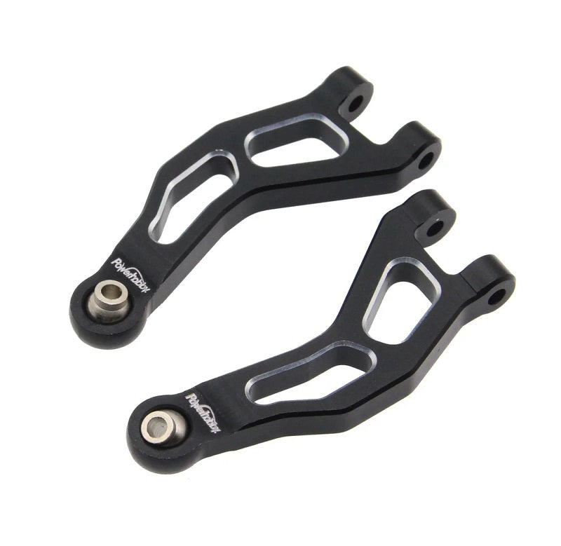 Power Hobby Aluminum Front Upper Arms, Black, for Arrma Mojave Grom 6846BLACK