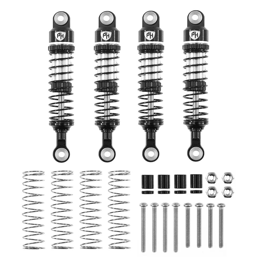 Power Hobby 53mm Threaded Aluminum Oil Shocks Set of 4 Upgrade for 1/18 Redcat Ascent-18