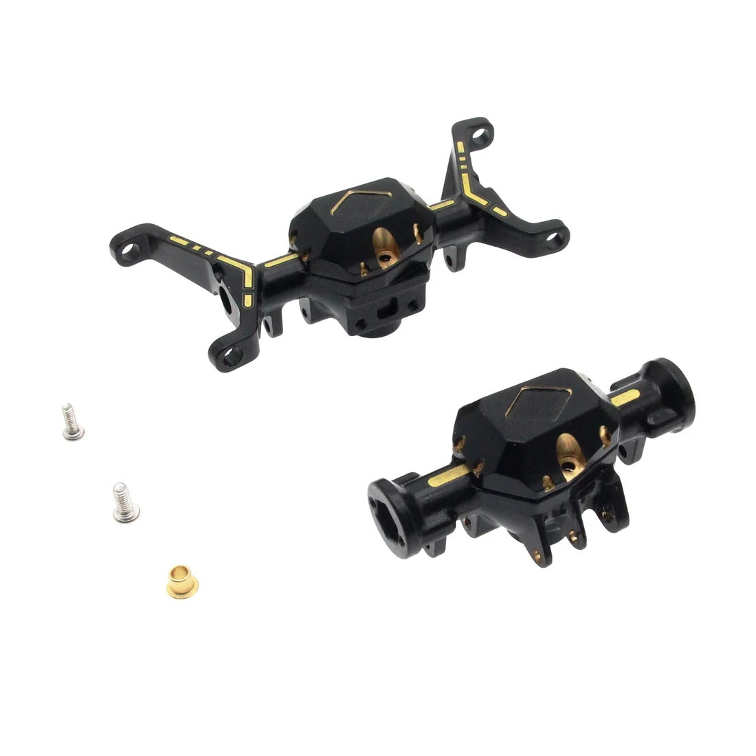 Power Hobby Brass Front and Rear Portal Axle Housings Set Upgrade for Redcat Ascent-18
