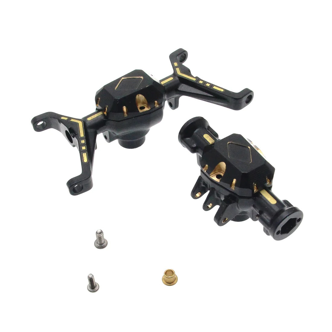 Power Hobby Brass Front and Rear Portal Axle Housings Set Upgrade for Redcat Ascent-18