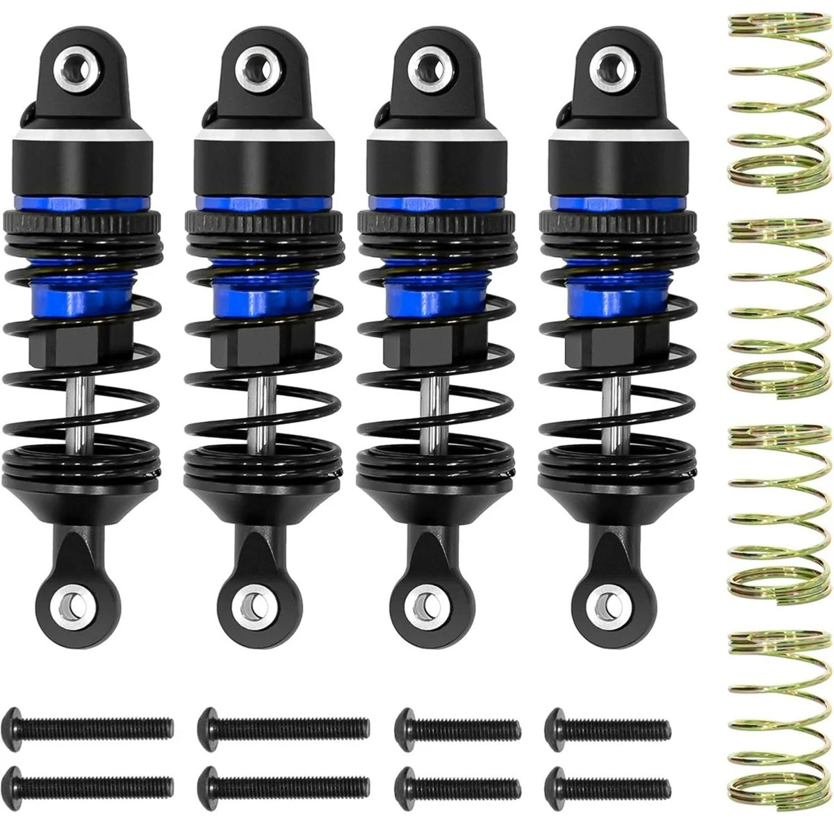 Power Hobby Aluminum Front / Rear Adjustable Shocks Blue RC Upgrade Part