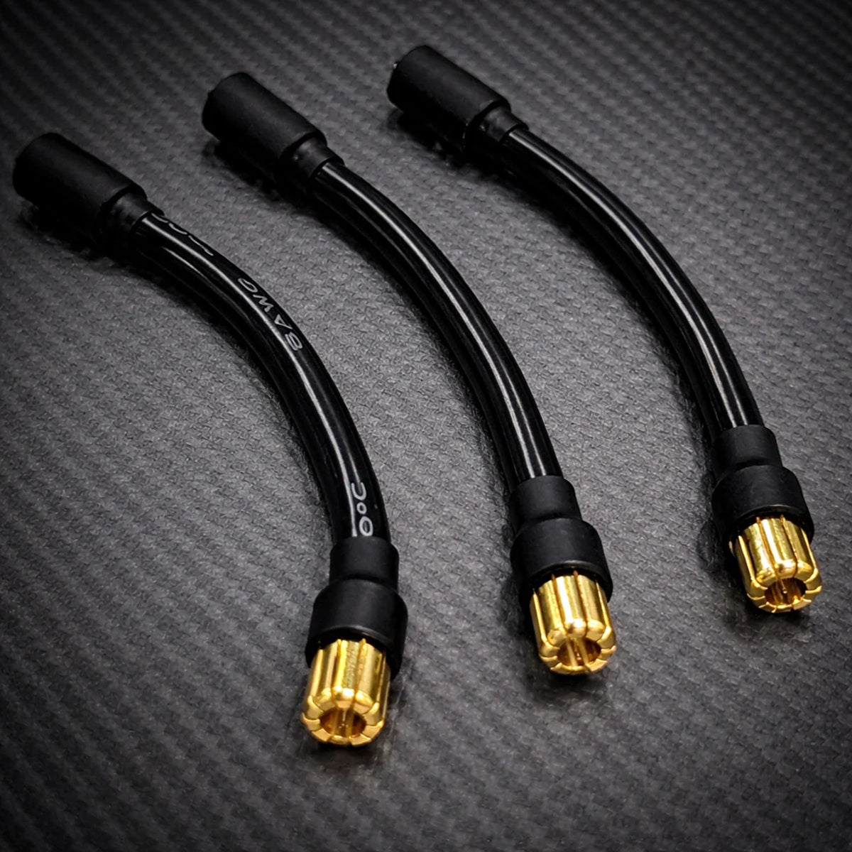 Power Hobby 8mm Female to 6.5mm Male 6-Inch Battery Lead Extensions, 3-Pack