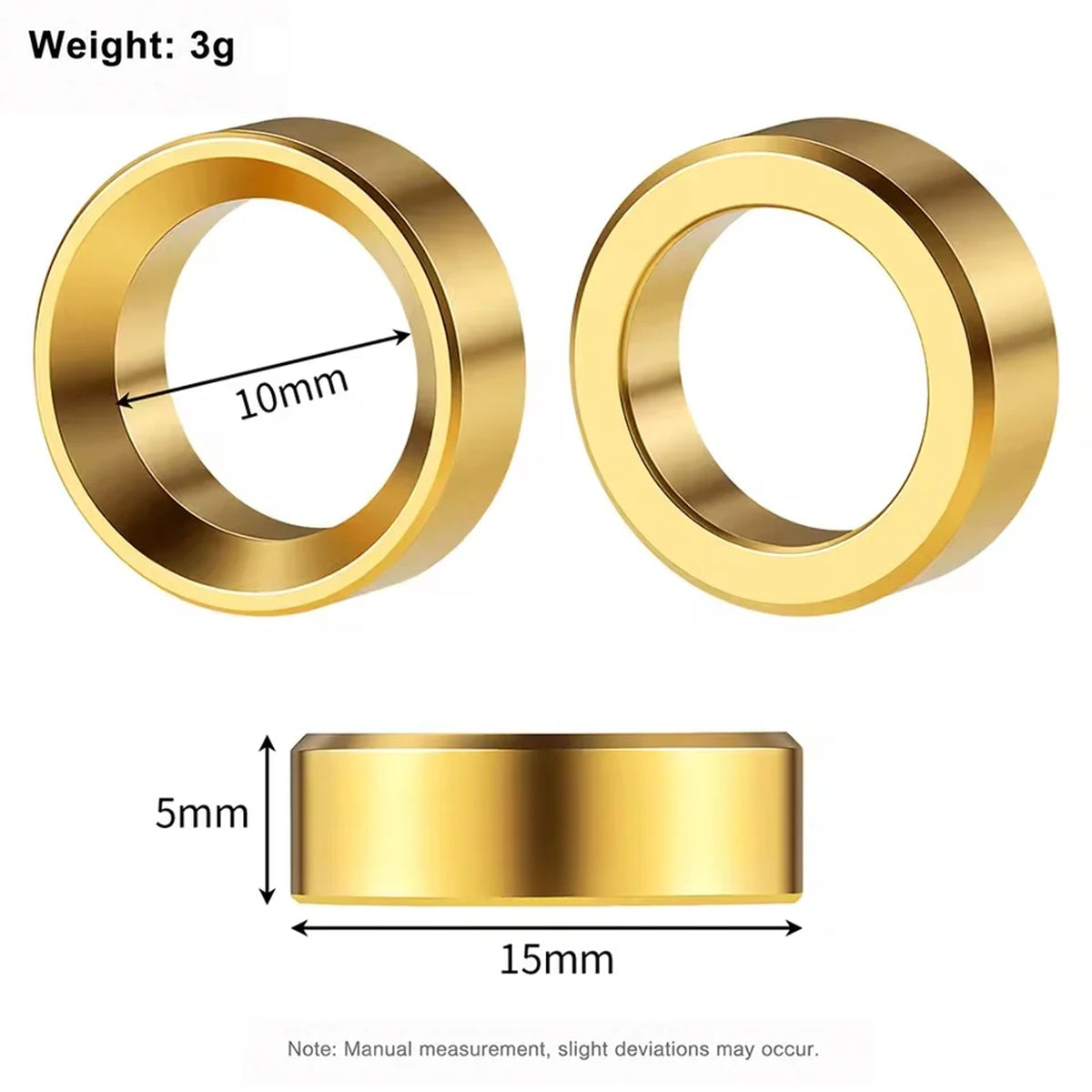 Power Hobby SCX30 Brass Wheel Rings - image 2