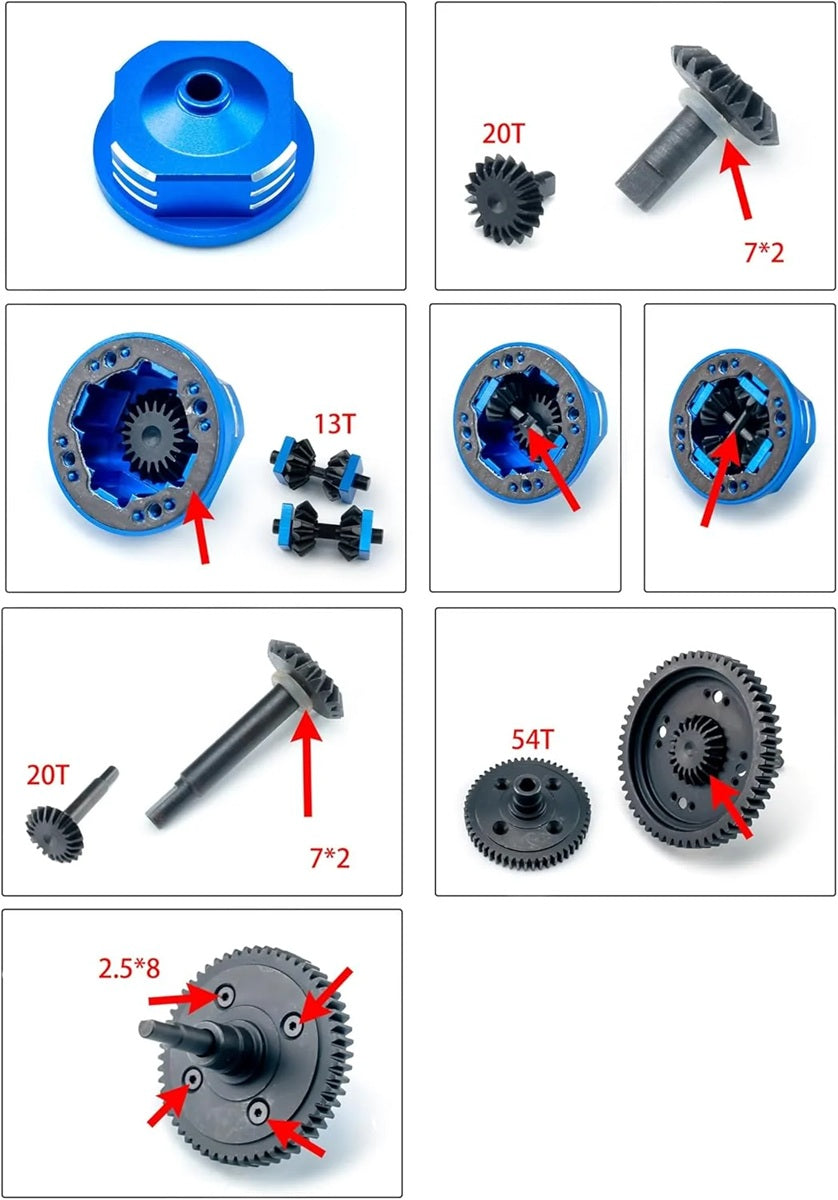 Power Hobby Steel Center Differential 54T for Traxxas Slash / Stampede / RC Upgrade Part