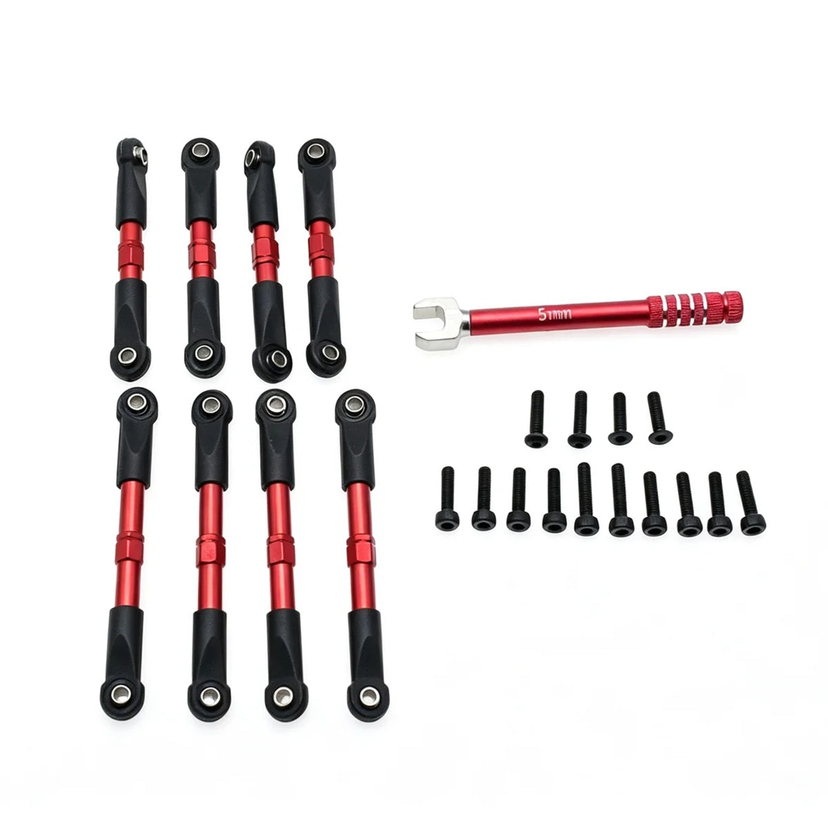 Power Hobby 1/16 E-Revo Pull Rods Red