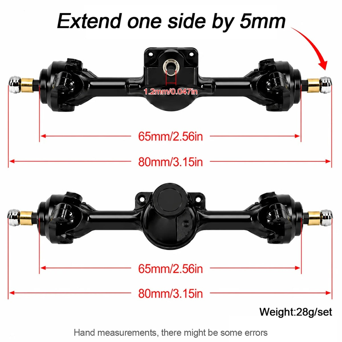Power Hobby SCX30 +5mm Aluminum Axles - image 2