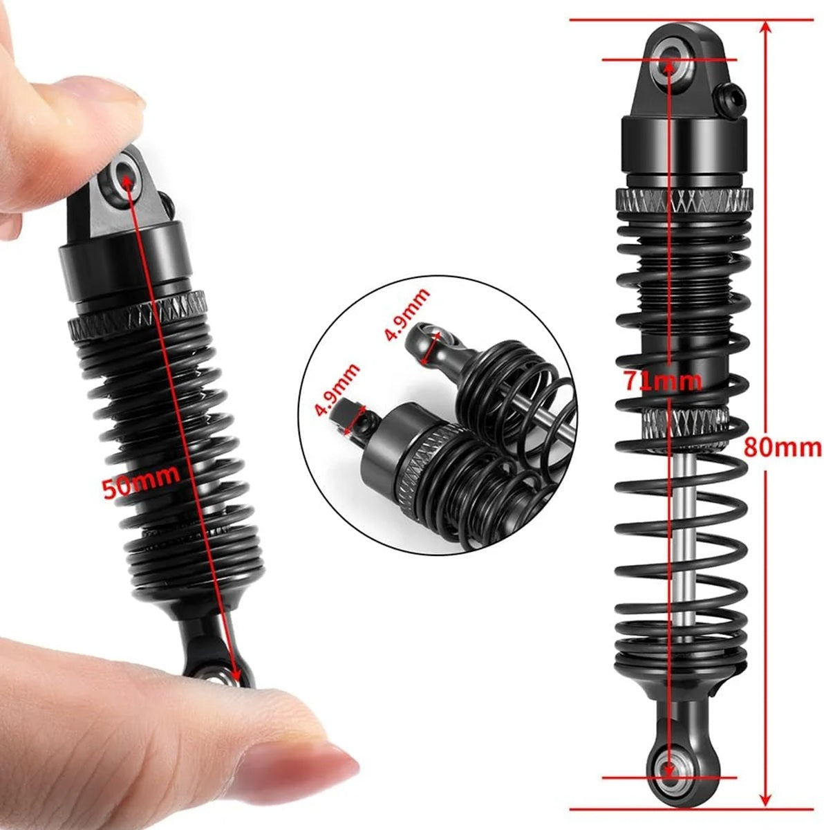 Power Hobby Arrma Grom Aluminum Shocks Black - image 2