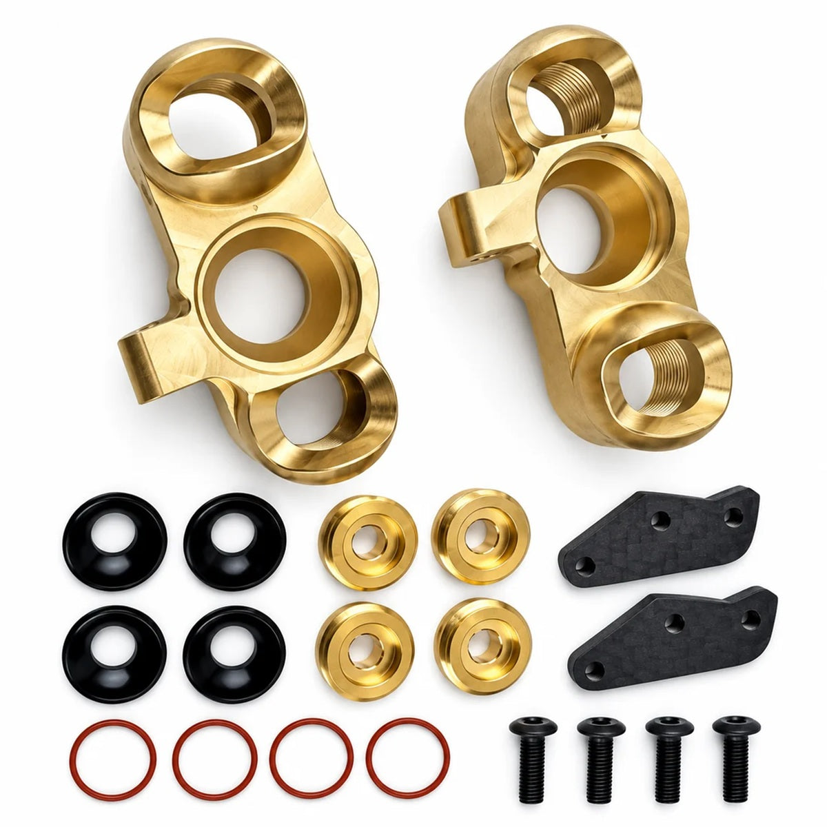 Power Hobby Brass Front Steering Blocks – Heavy-Duty 4.2 oz per Side for ARRMA Limitless, Felony, Infraction, Typhon & S