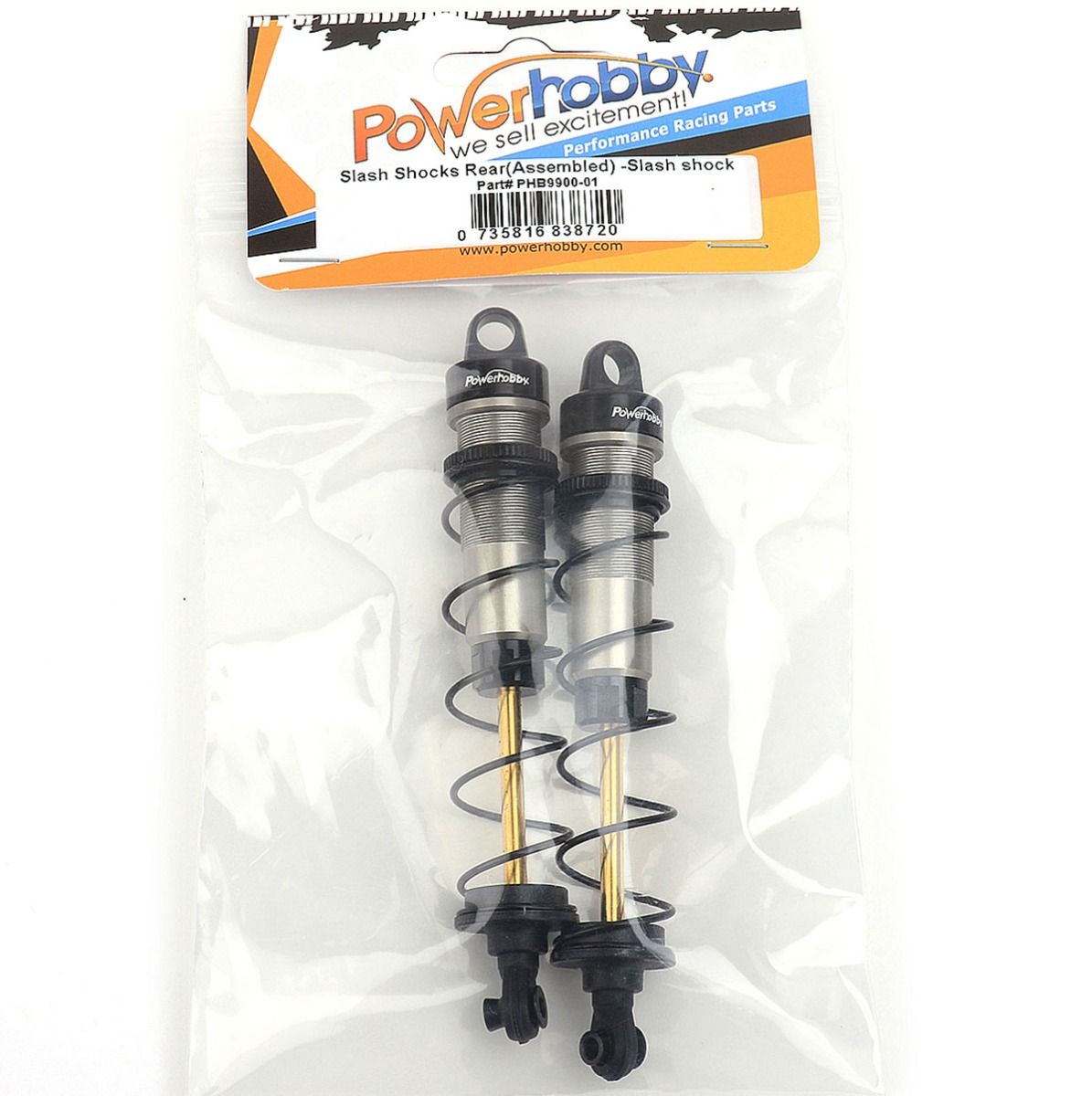 Powerhobby Assembled Rear Shocks 3.5mm Titanium Shaft Traxxas 1/10 2pcs