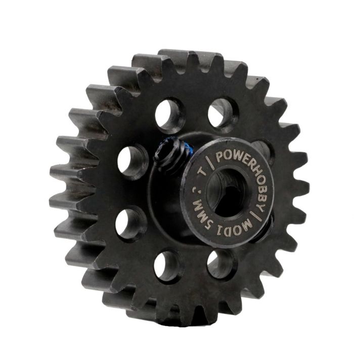 Powerhobby Hardened Steel 22T Mod1 5mm Pinion Gear with 2 Grub Screws