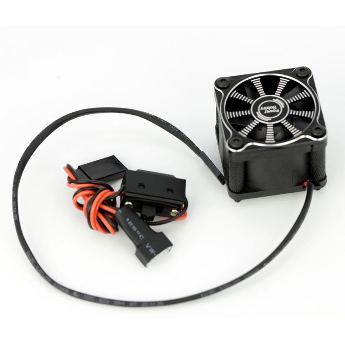 Powerhobby Twister 1/10 1/8 Motor Aluminum High Speed Cooling Fan Black