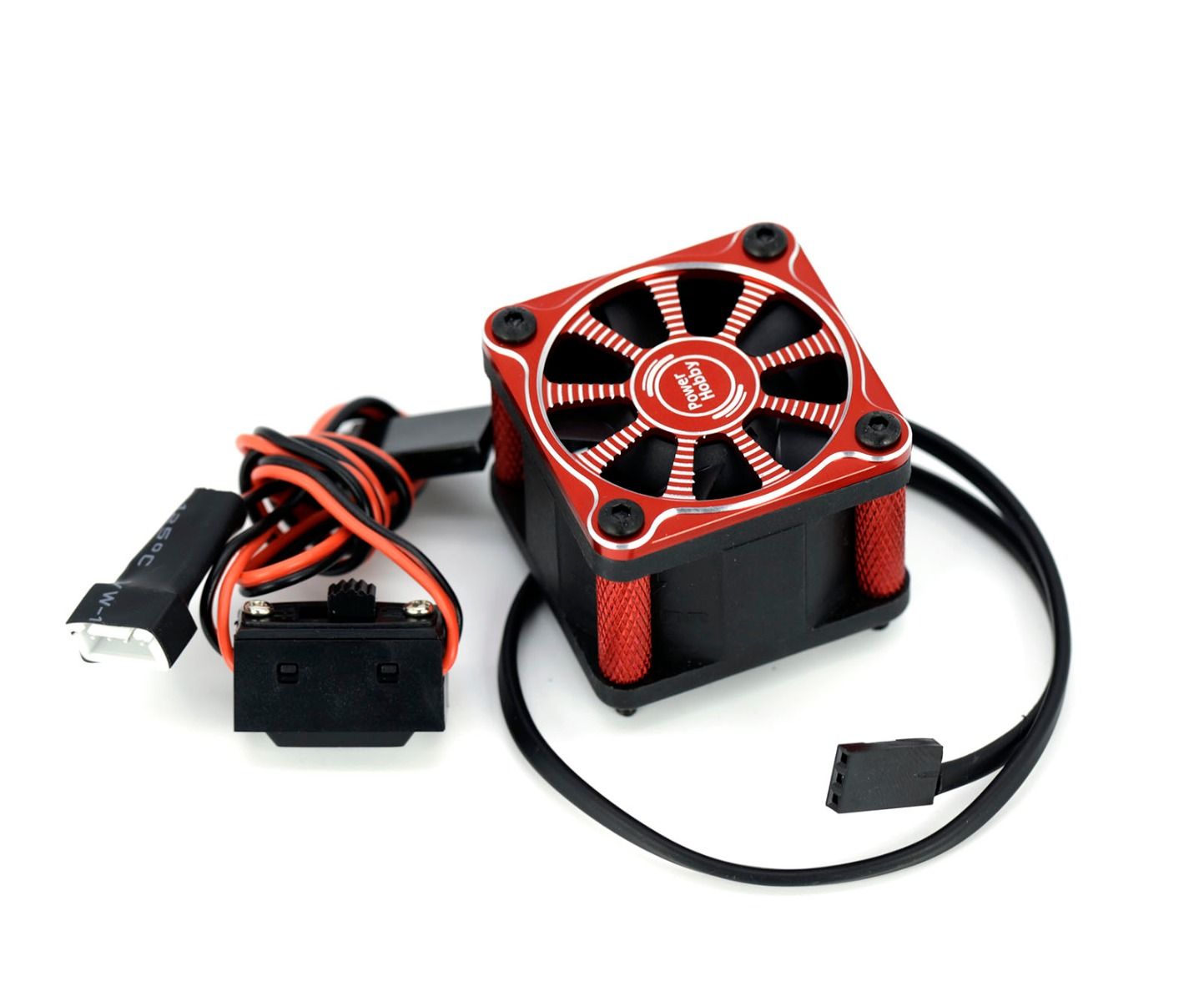 Powerhobby Twister 1/10 1/8 Motor Aluminum High Speed Cooling Fan Red