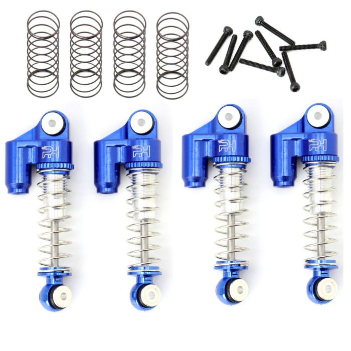 Powerhobby Aluminum Threaded Mini/Micro Shocks Axial SCX24 Front Rear Blue