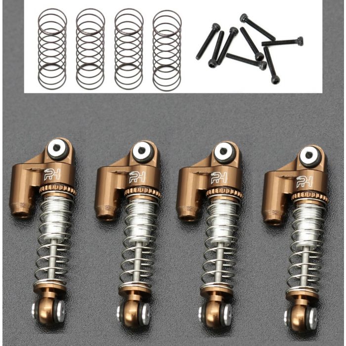 Powerhobby Axial SCX24 C10 JLU Jeep Betty Aluminum Shocks Copper