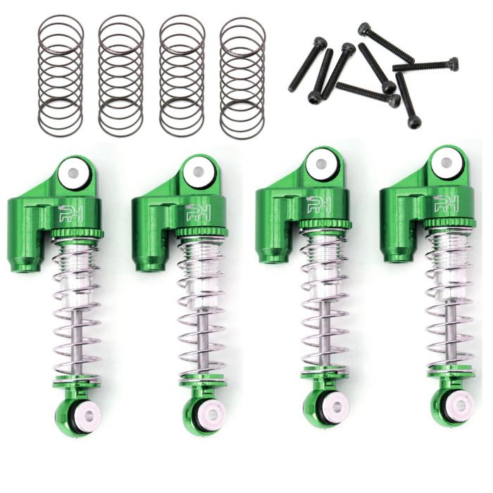 Powerhobby Aluminum Threaded Mini/Micro Shocks Axial SCX24 Front Rear Green