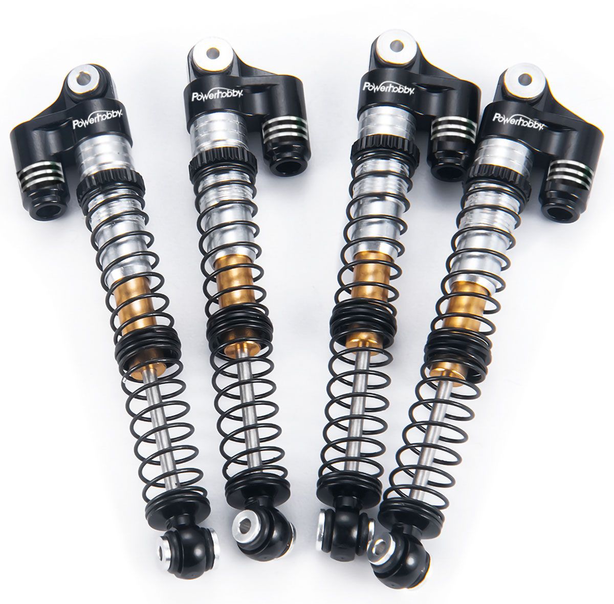 Power Hobby 1/24 Aluminum 58mm Long Travel Shocks Black Axial SCX24