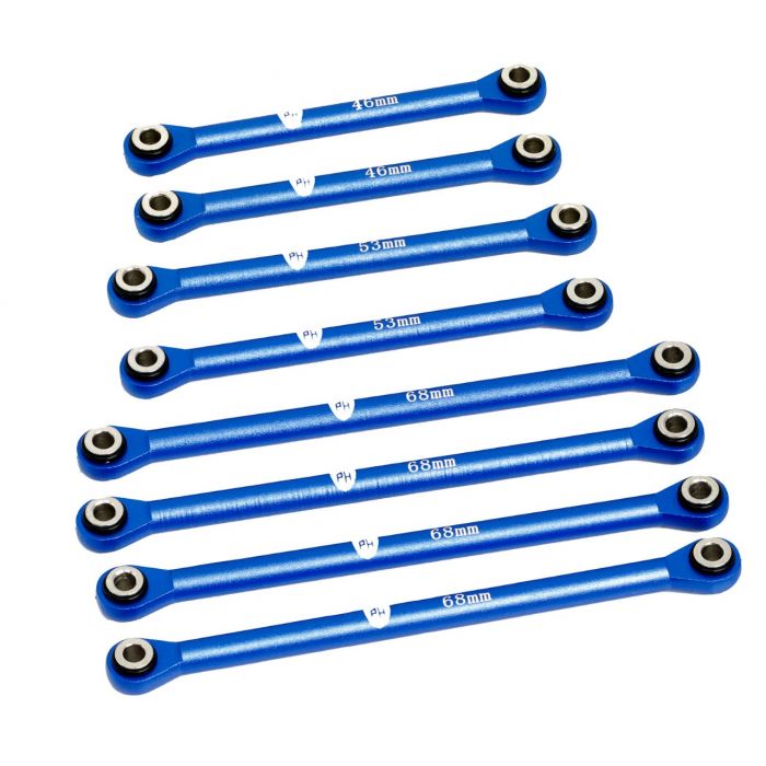 Power Hobby Aluminum Suspension Link Set Traxxas TRX-4M Blue