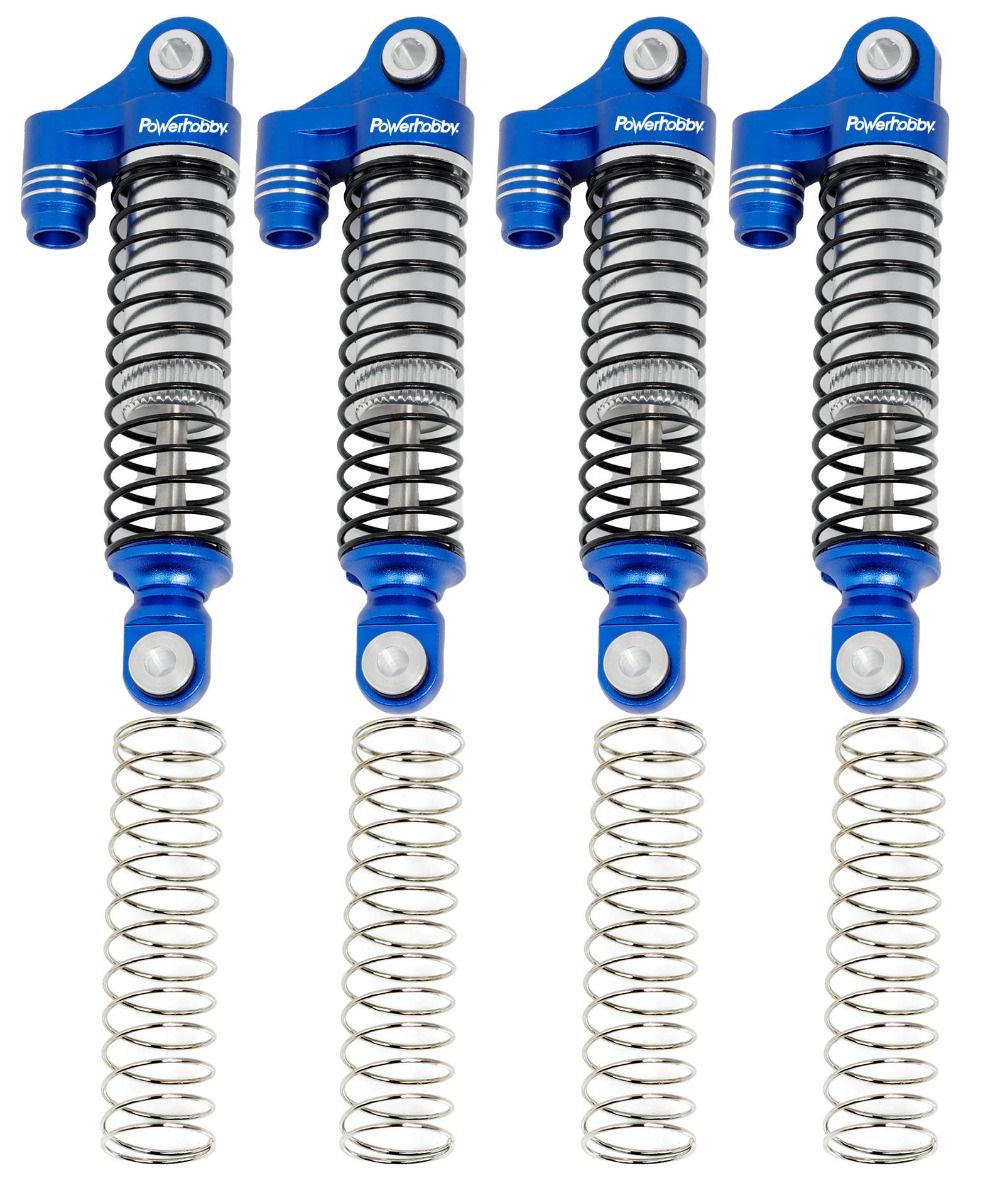 Power Hobby Aluminum 51mm Long Travel Shocks Blue Traxxas