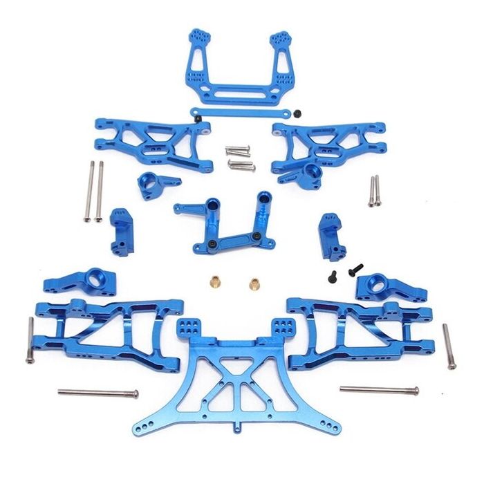 Power Hobby Aluminum Upgrade Kit 2WD Slash Rustler Stampede Bandit Blue