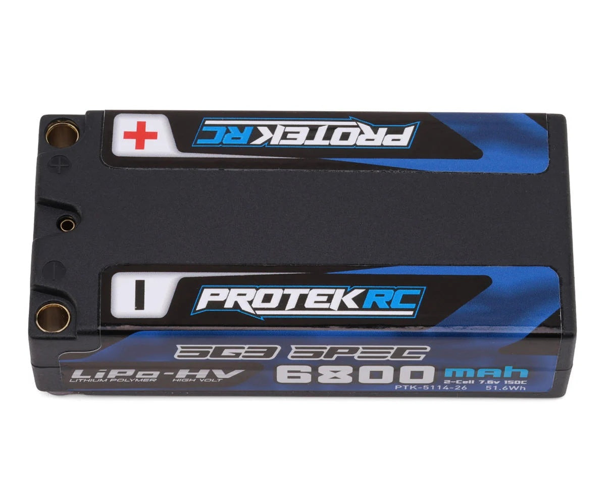 Protek R/C 2S 150C Low IR SG3 HV Shorty LiPo Battery 7.6V 6800mAh