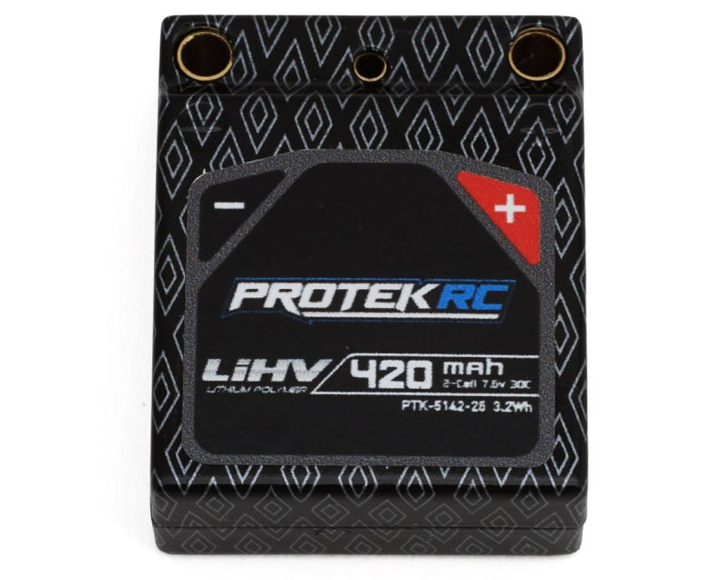 Protek R/C 2S 30C HV Hardcase LiPo Battery for Losi Micro-B (7.6V/420mAh) w/Charge Lead & 3.5mm Bullets