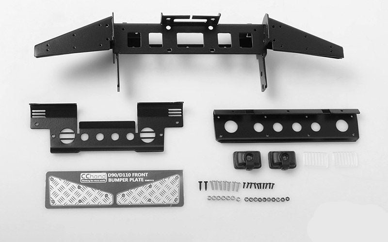 RC4WD Metal Front Bumper with Lights for Gelande II D90/D110