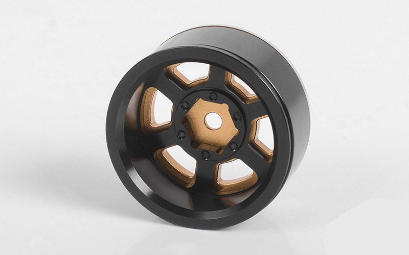RC4WD Six-Spoke 1.55" Internal Beadlock Wheels (Gold) VVVC0808