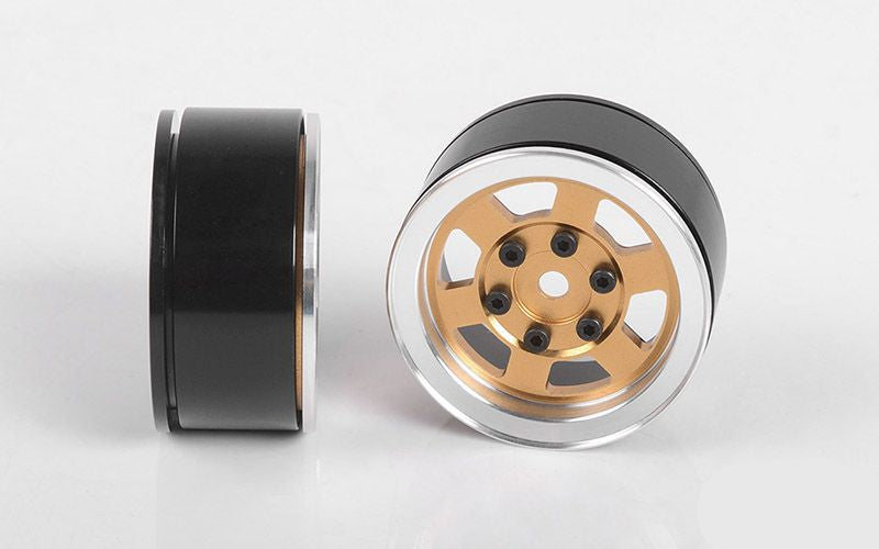 RC4WD Six-Spoke 1.55 Inch Internal Beadlock Wheels Gold | 1/10 Scale