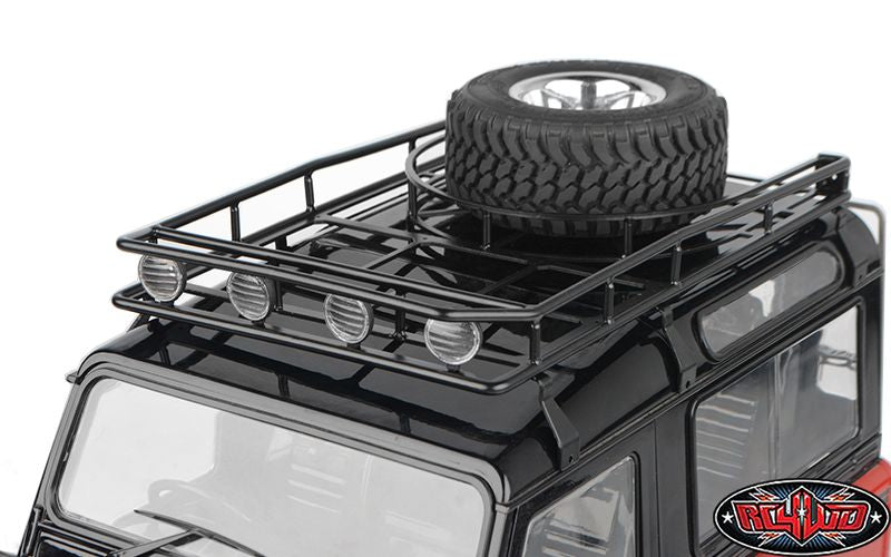 RC4WD Roof Rack w/ Tire Mount and IPF Lights for Gelande II D90 (VVVC5010)