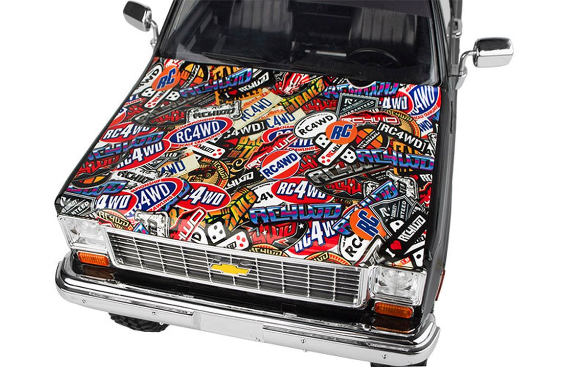RC4WD Chevrolet Blazer and K10 Hood (Sticker Bomb)