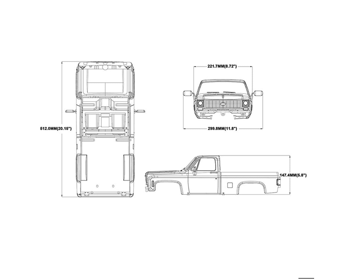 RC4WD Chevrolet K10 Scottsdale Hard Body Complete Set (314mm)