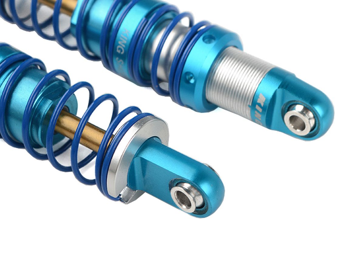 RC4WD King Off-Road Racing Shocks 70mm Silver/Blue | Licensed 2-Pack
