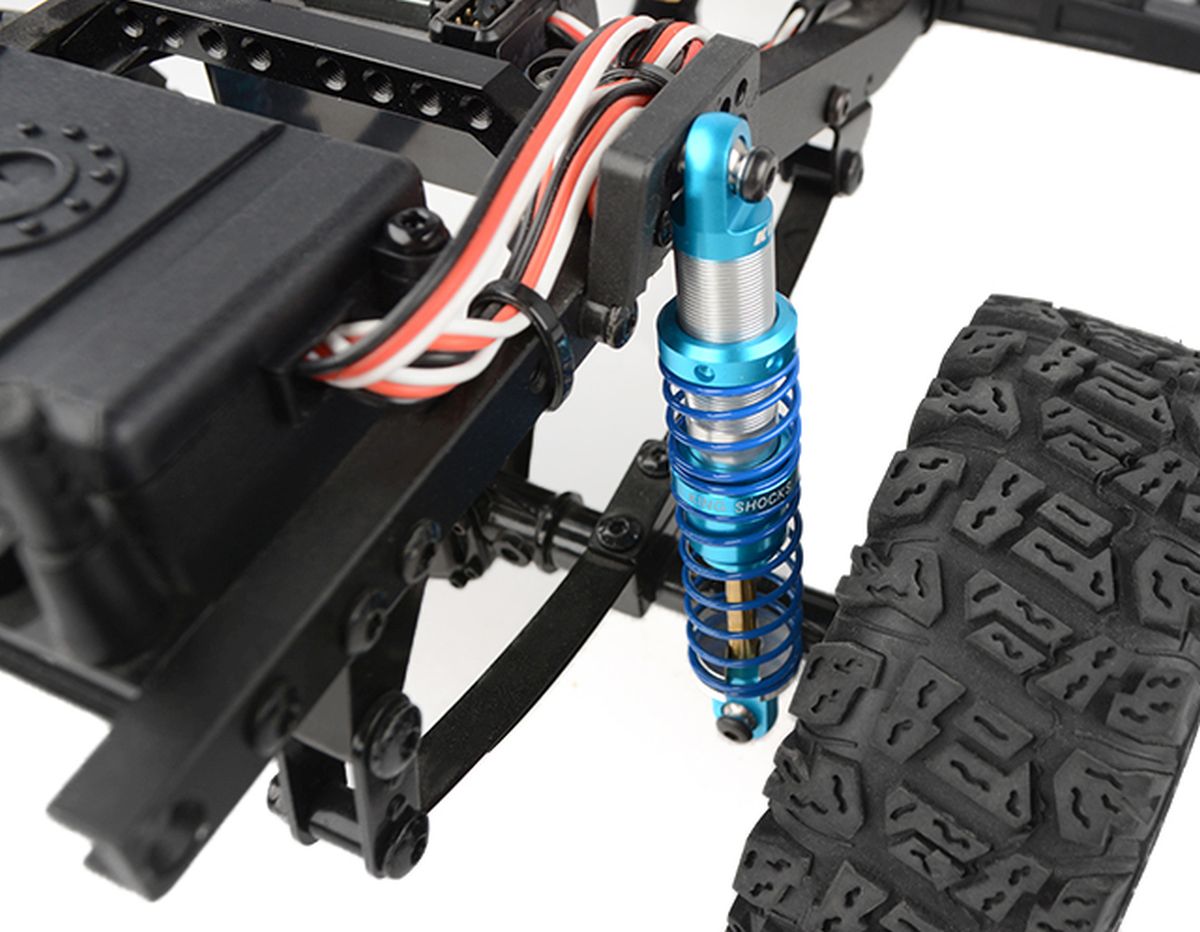 RC4WD King Off-Road Racing Shocks 80mm Silver/Blue | Licensed 2-Pack