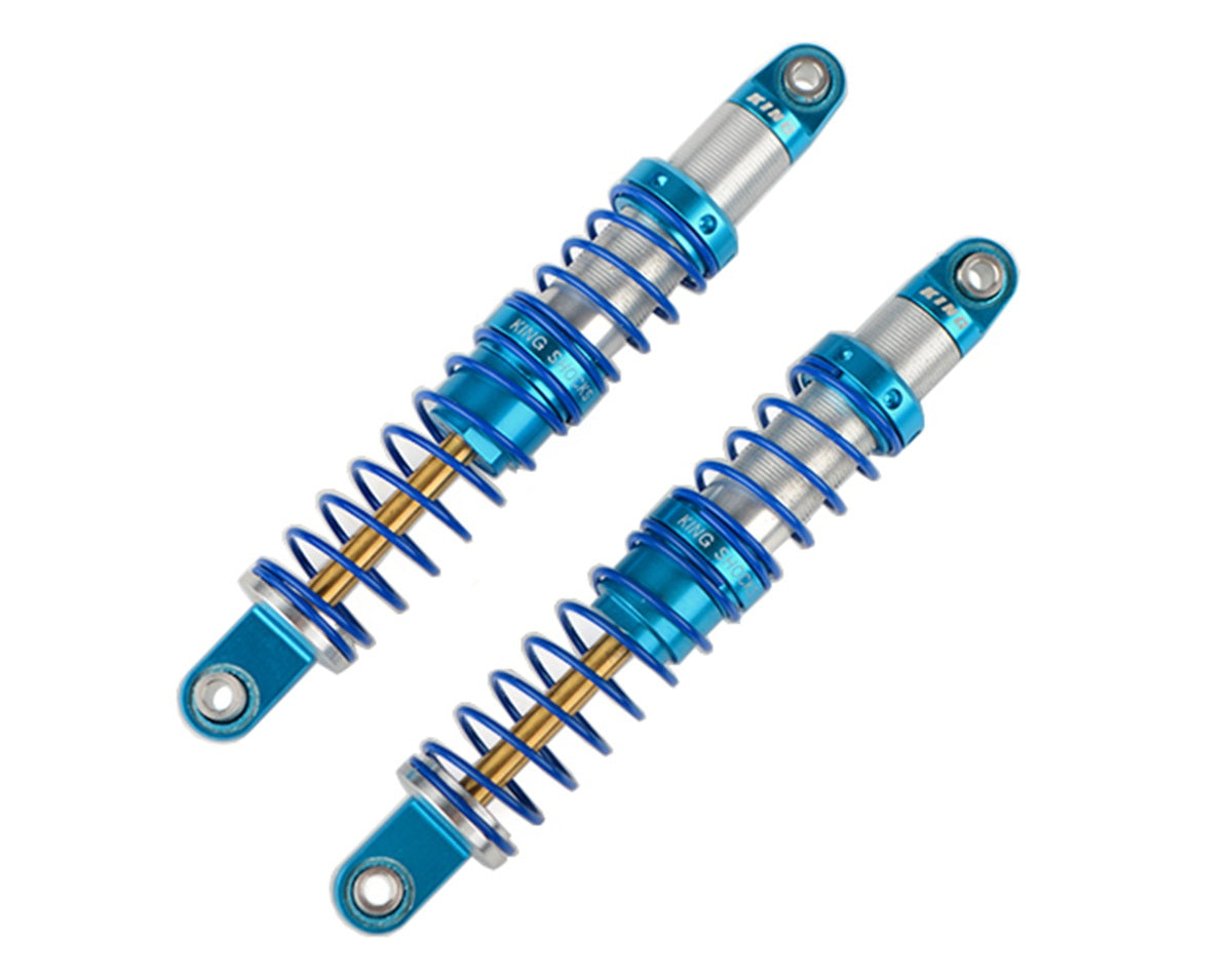 RC4WD King Off-Road Racing Shocks 90mm Silver/Blue | Licensed 2-Pack