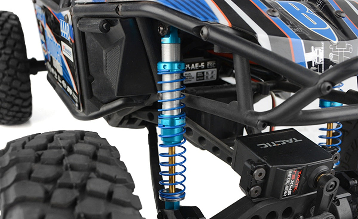 RC4WD King Off-Road Racing Shocks 100mm Silver/Blue | Licensed 2-Pack