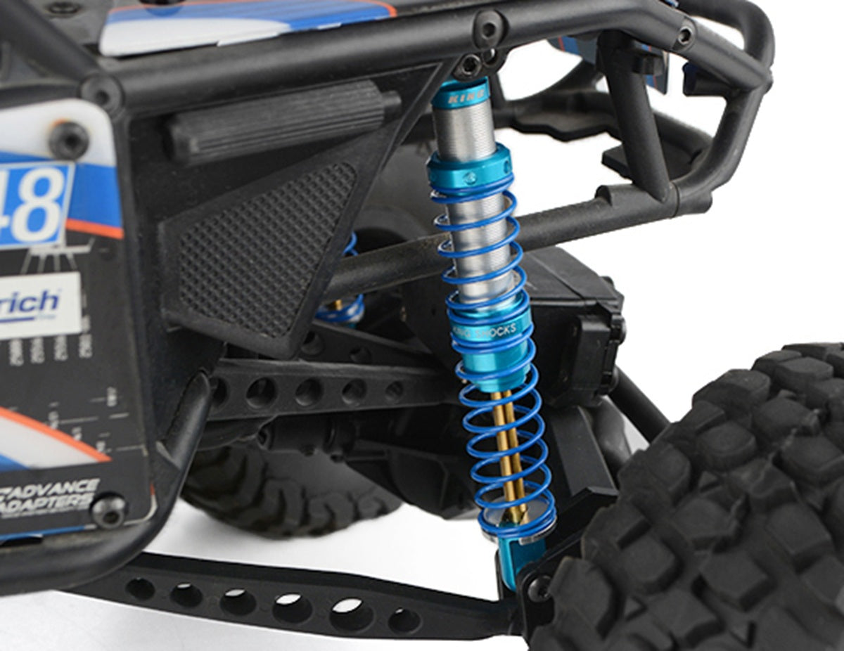 RC4WD King Off-Road Racing Shocks 100mm Silver/Blue | Licensed 2-Pack