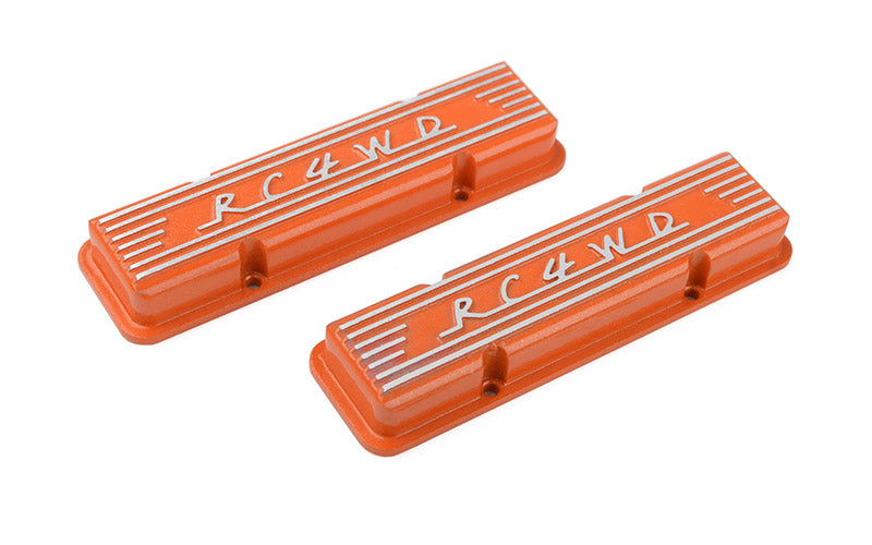 RC4WD Aluminum Valve Covers for Scale V8 Engine (Orange) ZS0317