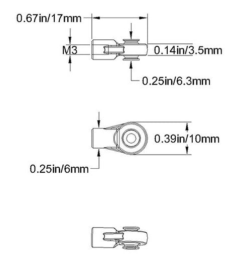 RC4WD M3 Mini Plastic Rod End (20x)  ZS0398