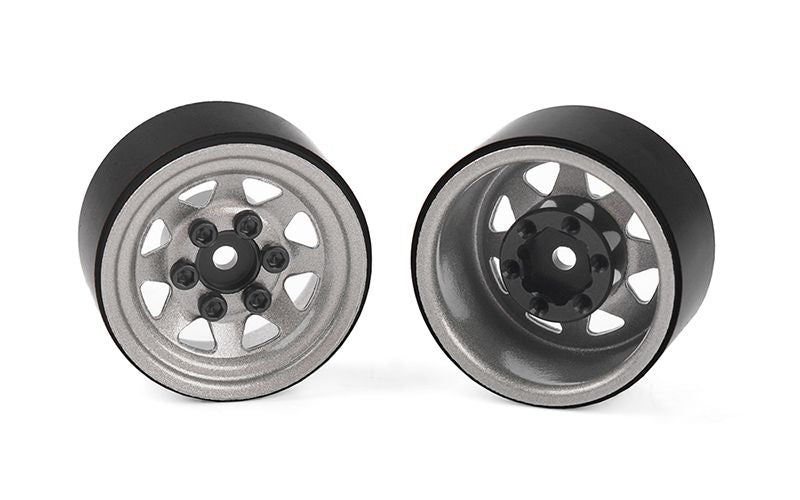RC4WD Stamped Steel 1.0" Stock Beadlock Wheels (Plain) Set of 4 ZW0345