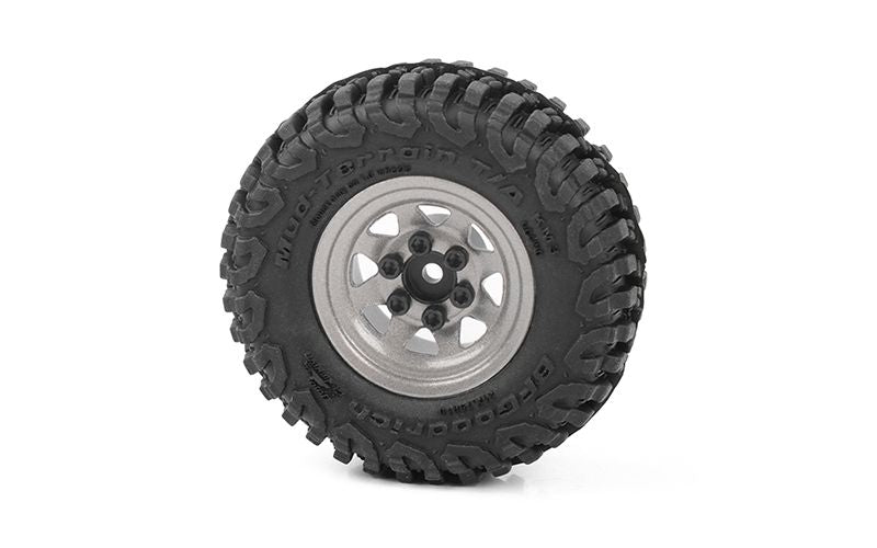 RC4WD Stamped Steel 1.0" Stock Beadlock Wheels (Plain) Set of 4 ZW0345
