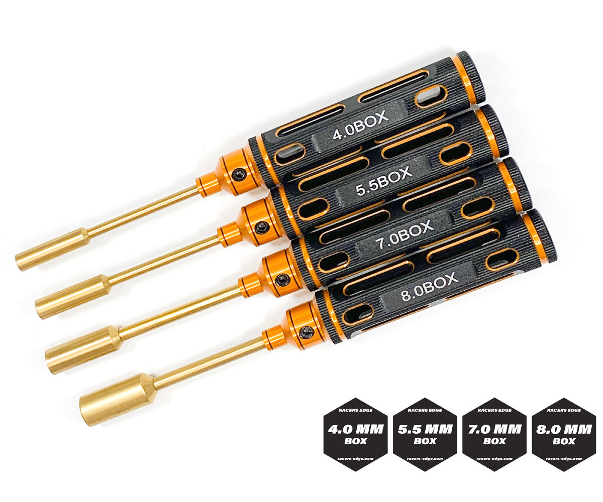 Racers Edge Large Handle Metric 13 Piece Deluxe Tool Set Black Gold with Premium Bag