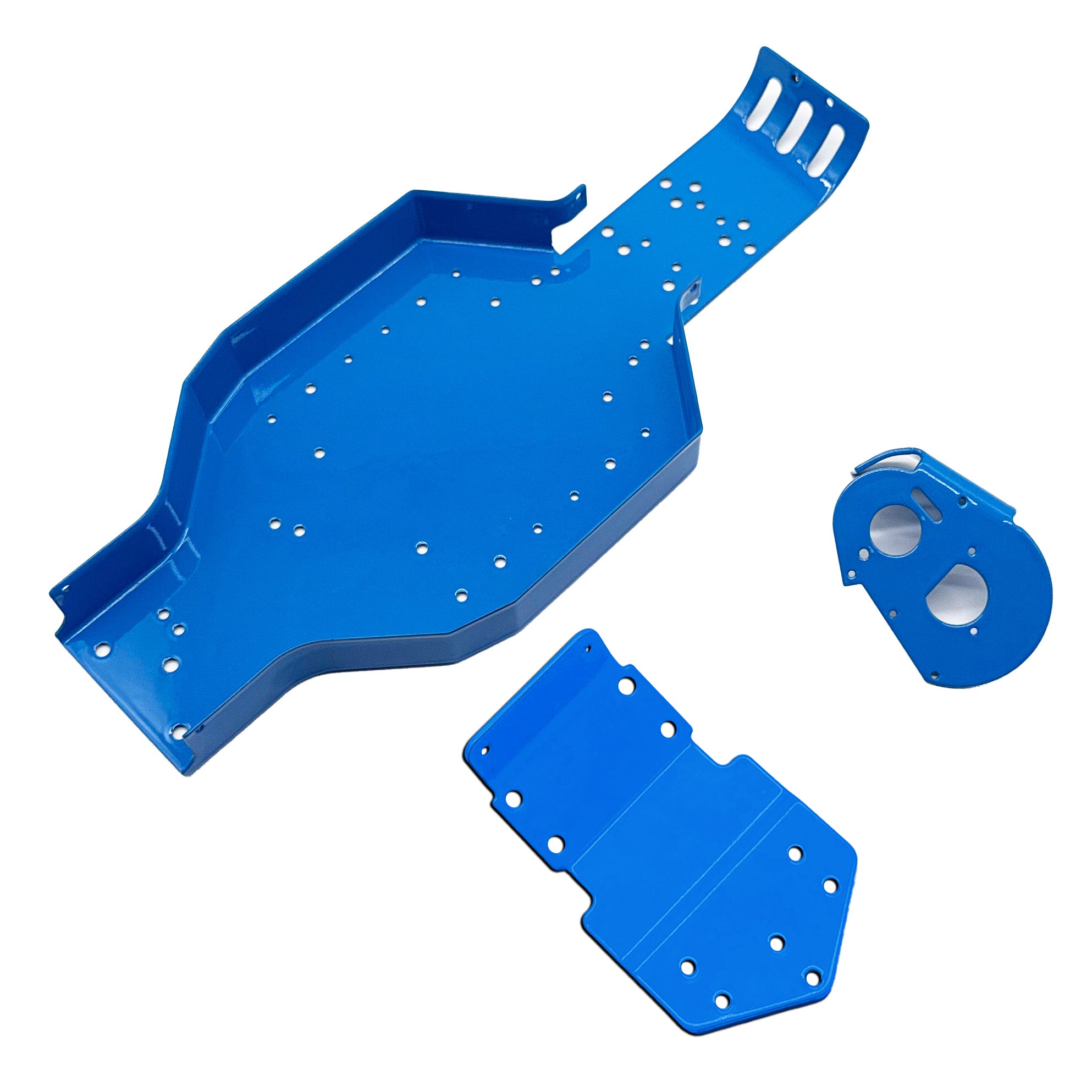 Racers Edge Authentic RC10T Chassis – Powder Coated Retro Blue (7805B)