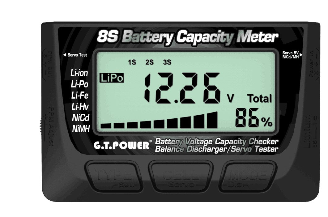 Racers Edge 8S Battery Capacity Meter  SC1600