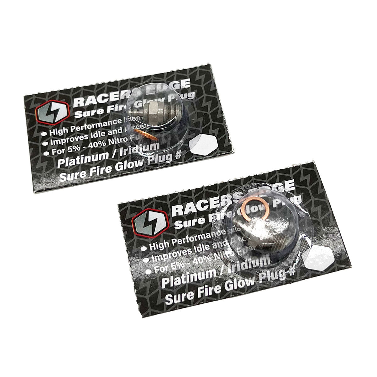 Racers Edge Platinum / Iridum Sure Fire #3 Medium Glow Plugs (2-Pack)