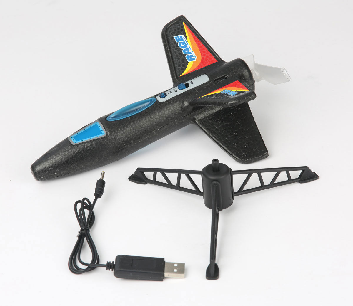 Rage RC Spinner Missile Black Electric Free-Flight Rocket