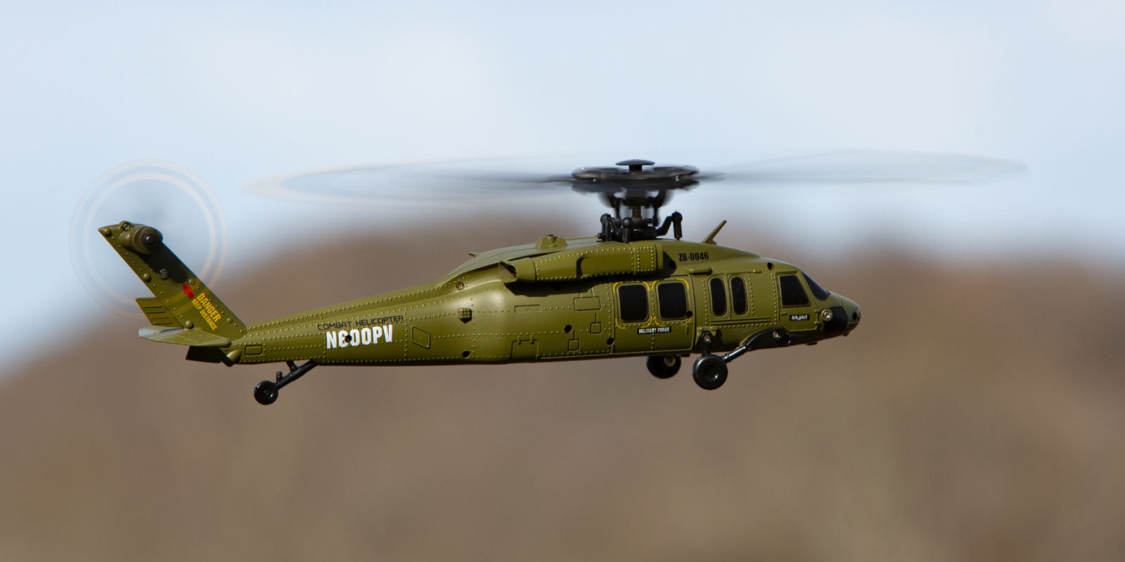 Rage R/C Hero-Copter Brushless 4-Blade RTF Helicopter Army