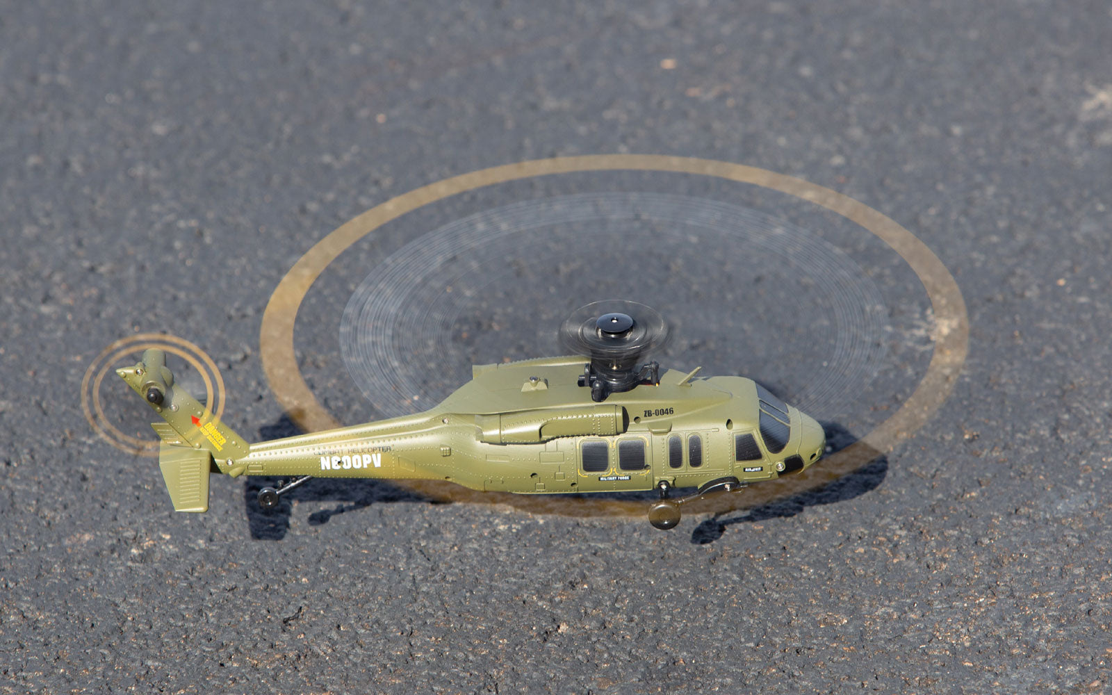 Rage R/C Hero-Copter Brushless 4-Blade RTF Helicopter Army