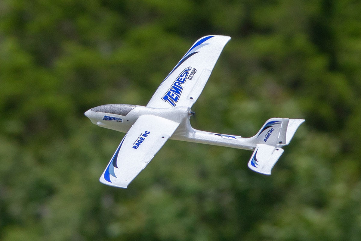 Rage R/C Tempest 600 X4 Pusher-Prop RTF Beginner-Friendly RC Trainer Airplane with PASS