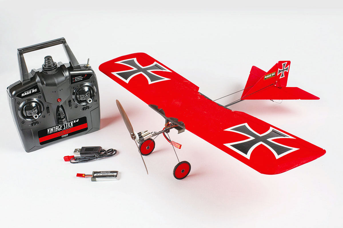 Rage R/C Vintage Stick X4 Micro RTF Airplane A1119