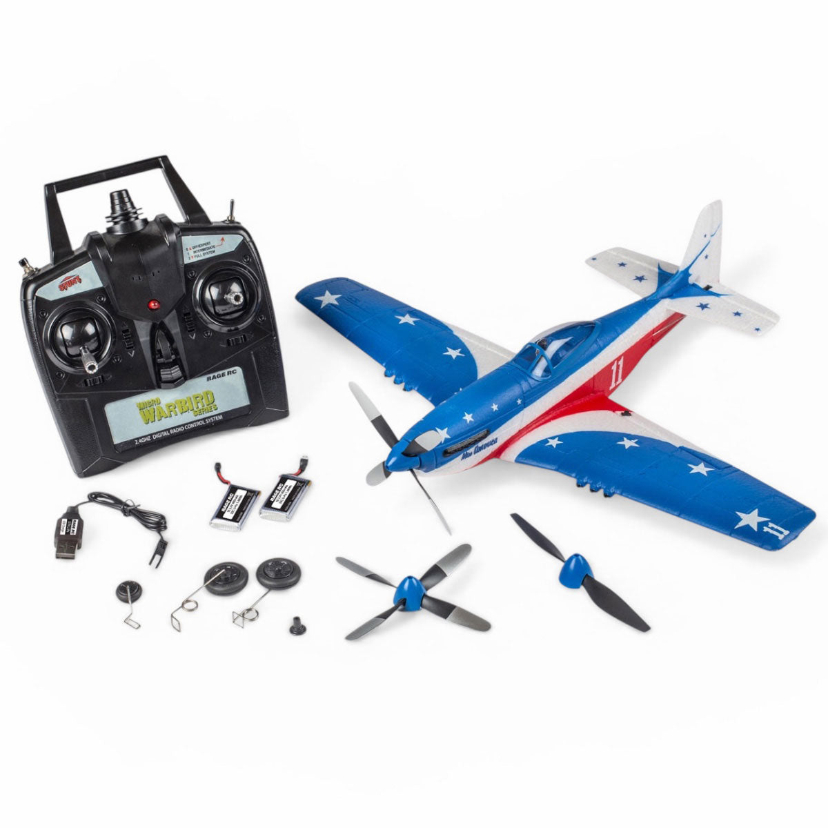 Rage R/C P-51D Mustang Miss America Micro RTF Warbird RC Airplane with PASS Stability